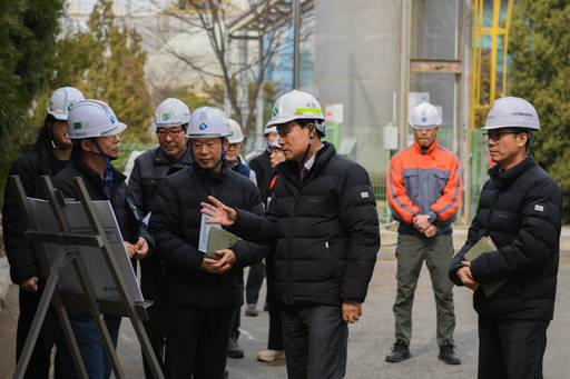 자원화시설 현장 점검에 나선 송병억 사장