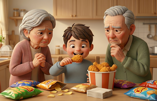 중국에서 정크푸드와 가공당 위주의 식습관을 이어온 12세 소년이 대장암 말기 진단을 받은 사례가 전해졌다. 제미나이 생성 이미지