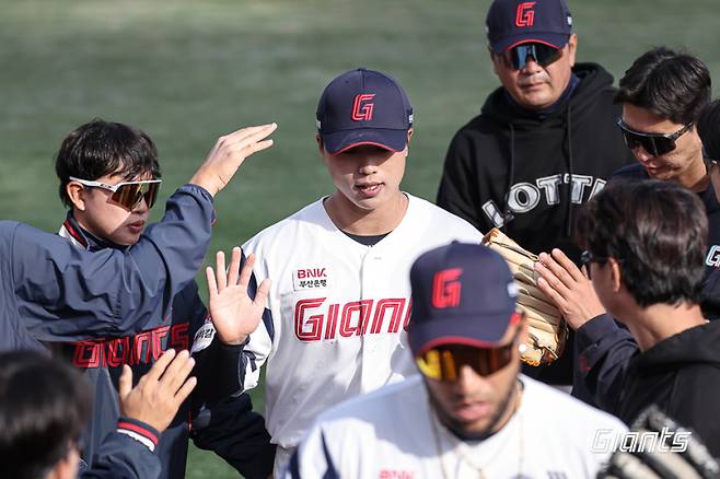 KBO리그 개막 첫 달, 신인왕 레이스에서 선두로 치고나선 선수는 단연 롯데 자이언츠 박정민(23)이다. 사진=롯데 자이언츠&nbsp;