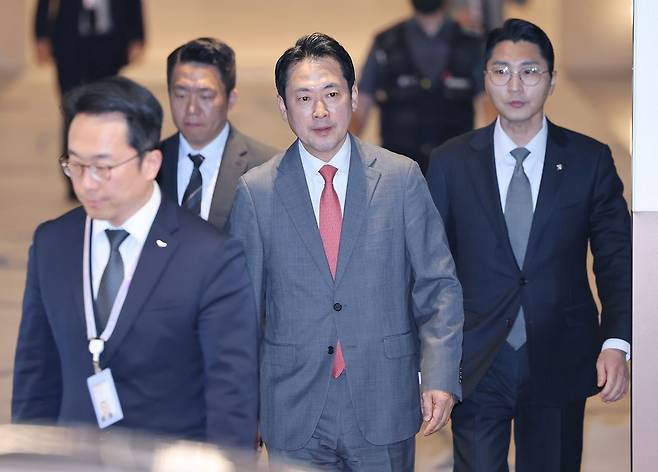 8박 10일 간의 미국 방문 일정을 마친 장동혁 국민의힘 대표가 20일 새벽 인천공항을 통해 입국하고 있다. 김경록 기자.