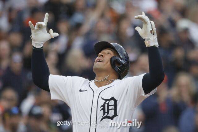 저마이 존스가 세레머니를 펼치고 있다. 2025시즌의 모습이다./게티이미지코리아