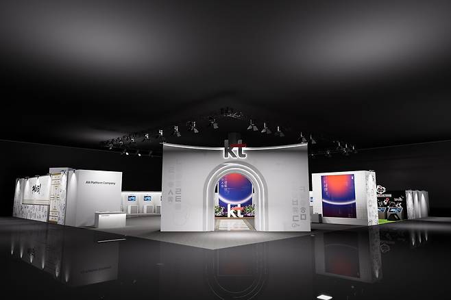 KT는 오는 22일부터 24일까지 서울 강남구 코엑스 C홀에서 열리는 '월드IT쇼 2026'에 '이음'을 주제로 참가한다고 21일 밝혔다. 사진은 KT WIS 2026 전시관 조감도&nbsp;ⓒ 연합뉴스
