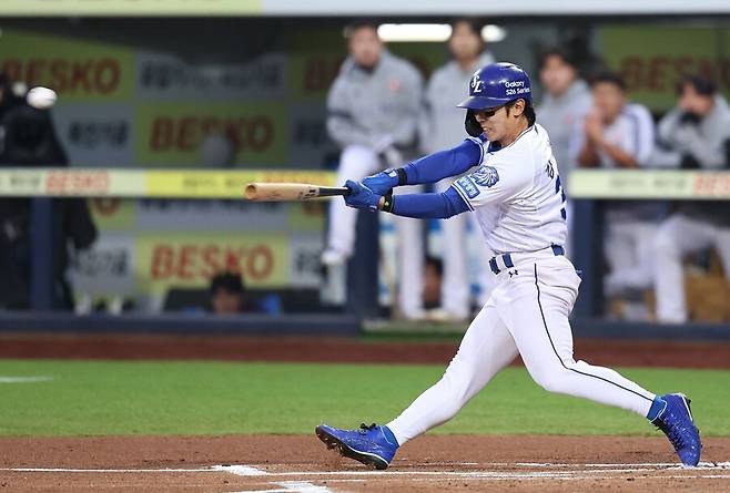 ▲ 김성윤을 비롯해 이미 야수진에 주전 3명이 빠진 삼성은 이재현까지 빠지며 라인업이 크게 헐거워졌다 ⓒ삼성 라이온즈