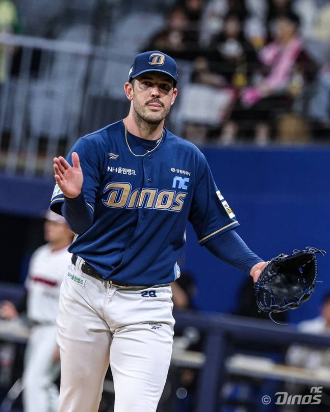 21일 키움전에 나선 버하겐의 모습. /사진=NC 다이노스