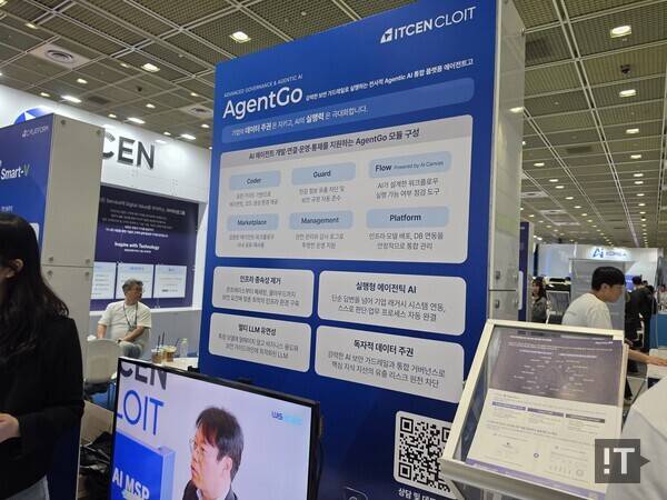 2026 월드IT쇼 아이티센클로잇 부스 내 '에이전트고 2026' 소개 / 정종길 기자
