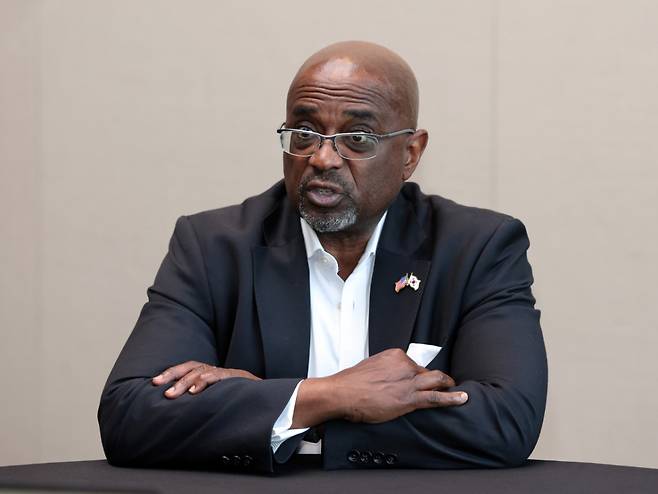 22일 정태흠 아델파이벤처스 대표-트로이 르메일 스토발 테드코 대표 인터뷰 /사진=이기범 기자.