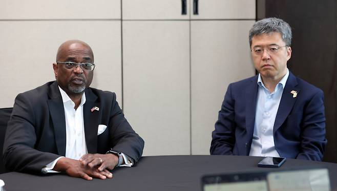 22일 정태흠 아델파이벤처스 대표-트로이 르메일 스토발 테드코 대표 인터뷰 /사진=이기범 기자.