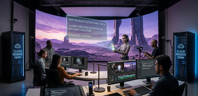 영화 산업의 '판'이 바뀌고 있다. (사진=생성형 AI)