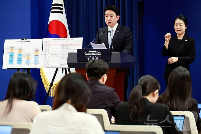 강훈식 대통령 비서실장이 24일 청와대 춘추관에서 비상경제 상황 관련 브리핑을 하고 있다. (청와대통신사진기자단) 2026.4.24 ⓒ 뉴스1 허경 기자