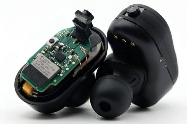 소니 WF-1000XM3에 소형 카메라를 추가한 뷰버즈 시제품 (사진=워싱턴대학)