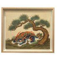 해태와 소나무 민화(출처: 청와대)