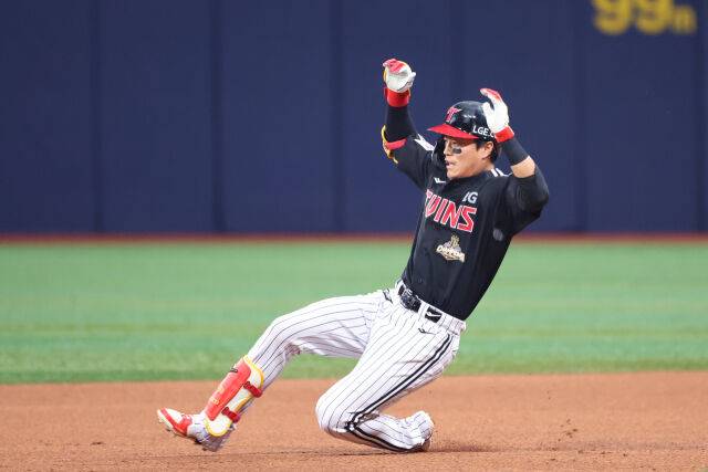 2안타 1타점으로 맹활약한 천성호./LG 트윈스