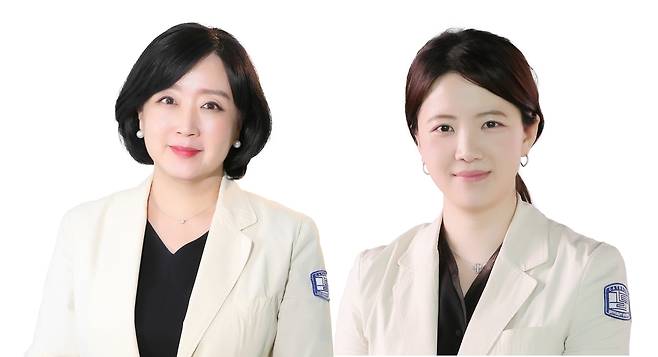 가톨릭대학교 서울성모병원 이비인후과 박시내(왼쪽) 교수, 이찬미 임상강사.[서울성모병원 제공]