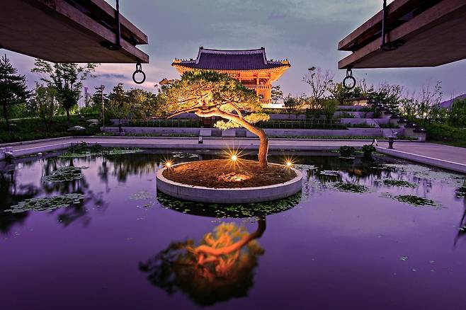 국립세종수목원 내 한국전통정원 야경 [한국수목원정원관리원 제공. 재판매 및 DB 금지]