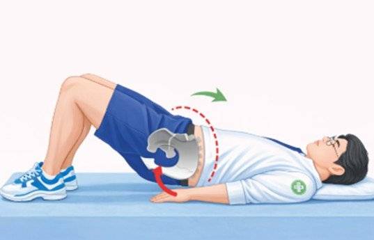 골반후반경사운동. 사진｜Chat Gpt 제작