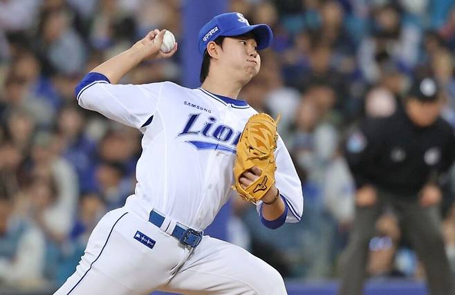 ▲ 26일 고척 키움전 선발로 예고된 삼성 고졸 신인 장찬희 ⓒ삼성라이온즈