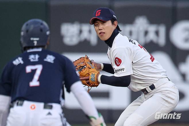 ▲ 전민재 ⓒ롯데 자이언츠