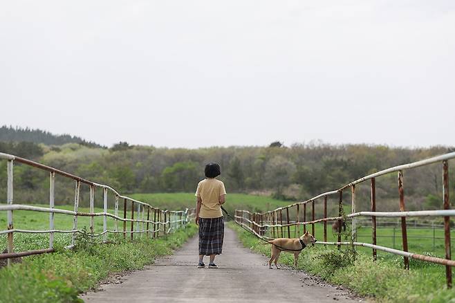 밤비와 목장을 산책하며. ⓒ최은창 방끗사진관 대표