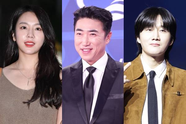 방송인 예원, 개그맨 장동민, 이용진(왼쪽부터)&nbsp;ⓒ스포츠한국DB