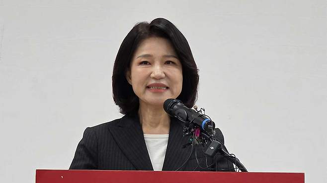 불출마 선언하는 이진숙 전 방통위원장