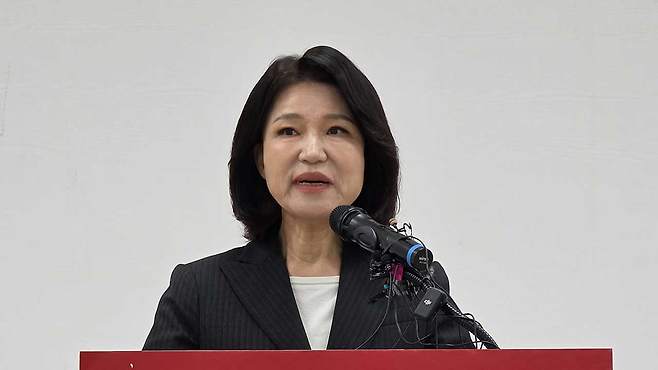 불출마 선언하는 이진숙 전 방통위원장