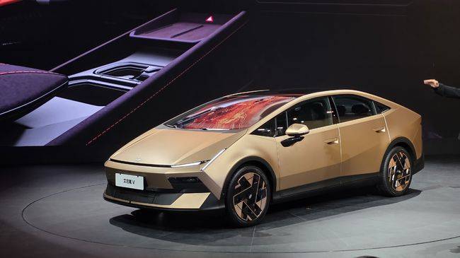 오토 차이나 2026 프레스데이에서 공개된 중국 전략형 모델 아이오닉 V./한국자동차전문기자협회 공동취재단