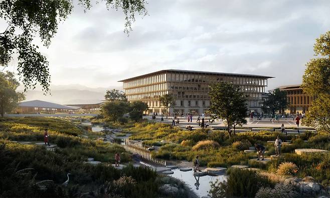 자연과 인간이 어우러지는 겔레푸 마음도시(GMC) 완성 예상도.