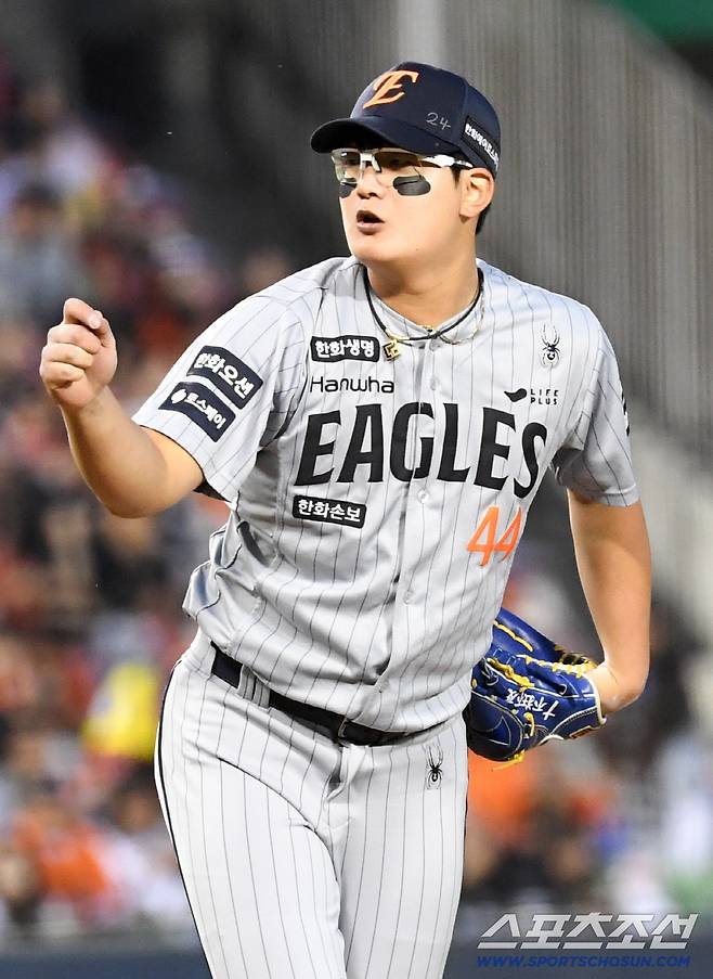 23일 잠실구장에서 열린 LG와 한화의 경기. 한화 김서현이 역투하고 있다. 잠실=박재만 기자 pjm@sportschosun.com/2026.04.23/