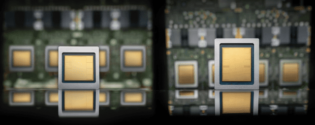 구글클라우드가 공개한 8세대 텐서처리장치(TPU)중 학습용 칩 8t(왼쪽)와 추론용 칩8i. (사진=구글클라우드)