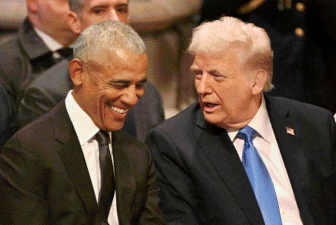 버락 오바마 전 미국 대통령과 도널드 트럼프 미국 대통령. 사진은 기사와 무관함. /사진=AFP