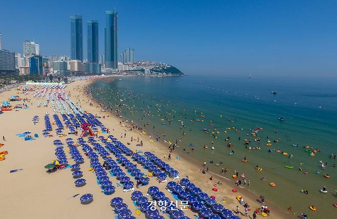 부산 해운대해수욕장. 경향신문 자료사진
