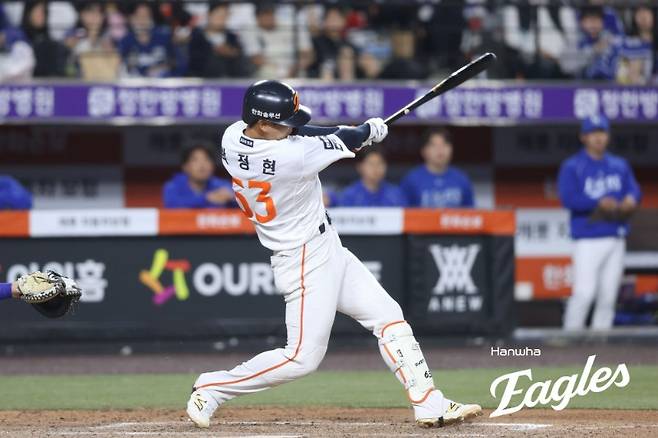 ▲ 2군에 내려간 뒤 연일 맹타로 타격감을 끌어올리고 있는 박정현 ⓒ한화이글스