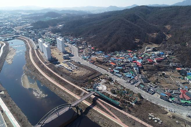 동두천시 상패동 20-1번지에 위치한 반환공여지 '캠프 님블' 일대. 사진=경기도