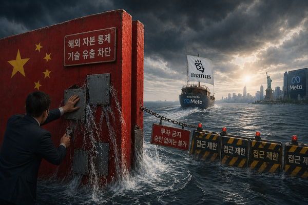 중국이 인공지능(AI) 등 첨단 기술 분야 자국 기업들을 대상으로 정부 승인 없이 미국 자본을 유치하지 말라는 지시를 내렸다. /챗GPT 생성 이미지