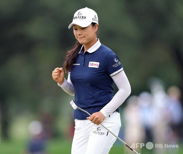 김효주, 양희영, 황유민, 임진희, 이소미, 최혜진, 유해란, 양윤서, 넬리 코다 등과 함께 2026년 미국여자프로골프(LPGA) 투어 메이저 골프대회 셰브론 챔피언십에 출전한 윤이나 프로가 최종라운드에서 우승 경쟁에 뛰어들었다. 사진제공=ⓒAFPBBNews = News1 (사진을 무단으로 사용하지 마십시오.)