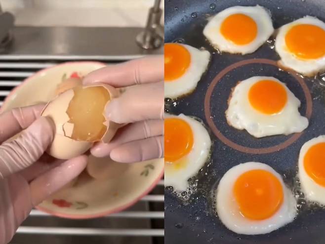 최근 틱톡에서 유행 중인 ‘미니 달걀프라이’는 건강에 치명적인 영향을 미칠 수 있어 주의해야 한다. /틱톡 ‘​cooco.social’​ 캡처