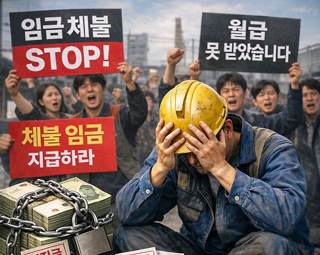 울산광역시 동구 비정규직노동자지원센터가 지난해 노동법률상담을 실시한 결과 비정규직 노동현장에서 아직도 임금체불 문제가 많은 것으로 나타났다. 사진은 AI생성 이미지.