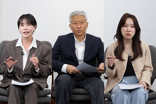 (왼쪽부터) 양지영 신한 프리미어 패스파인더 전문위원, 심형석 법무법인 조율 수석전문위원, 김예림 법무법인 심목 대표변호사