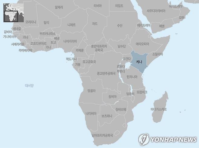 아프리카 케냐 지도 [제작 양진규]