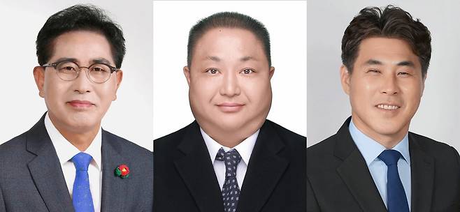 맨 왼쪽부터 강동우, 양정철, 부지성 / 사진=선관위