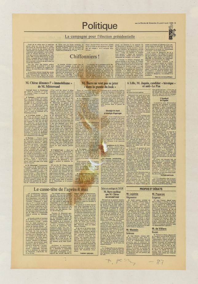 물방울, Waterdrops,&nbsp; &nbsp;신문지에 아크릴릭, Acrylic on newspaper,&nbsp; &nbsp;49.5x34cm,&nbsp; &nbsp;1988 / 사진=제주도립미술관
