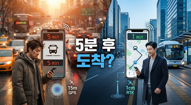 당신은 오늘 아침 버스정류장에서 몇 분을 기다렸는가. 스마트폰 화면에는 '2분 후 도착'이라고 떴지만, 정작 버스는 7분이 지나서야 모습을 드러냈다.