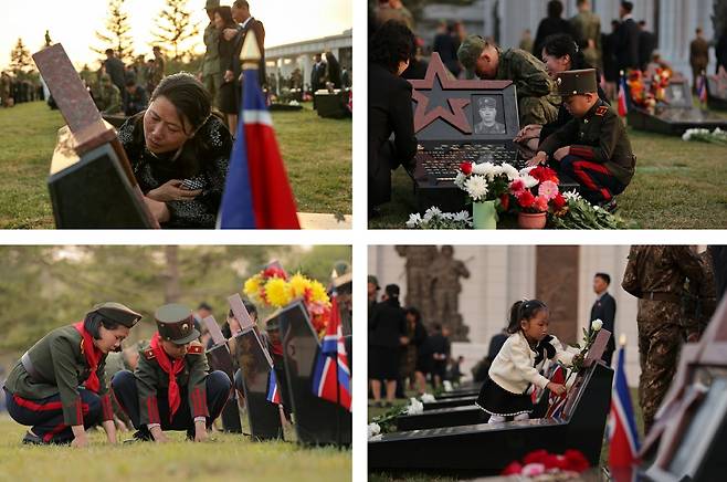 北, ‘러시아 파병군’ 기념관 준공…전사자 유골 안치식 진행 / 북한 노동당 기관지 노동신문은 27일 “해외군사작전 전투위훈기념관 준공식이 러시아연방 쿠르스크 해방 작전 종결 1주년에 즈음해 4월 26일 숭엄히 거행됐다”라고 보도했다. 이 기념관은 러시아 파병군의 공적을 기록한 곳이다. 노동신문 뉴스1.