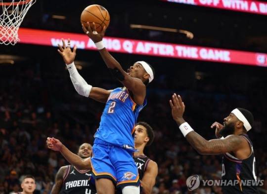 샤이 길저스알렉산더의 레이업 / 사진=연합뉴스