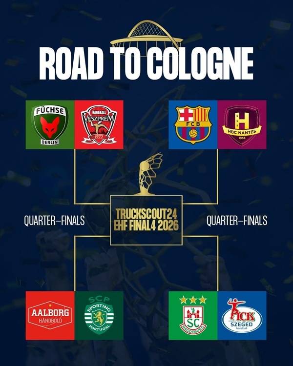 사진 2025/26 EHF 남자 핸드볼 챔피언스리그 8강 대진표, 사진 출처=유럽핸드볼연맹