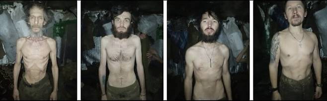 우크라이나 전선에 배치된 병사들이 적절한 식량과 물 공급이 이루어지지 않아 굶주린 모습. i.petrovna 스레드 갈무리