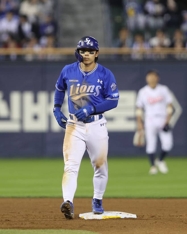 삼성 김성윤이 28일 잠실 두산전에 선발 출전했다. 삼성라이온즈 제공