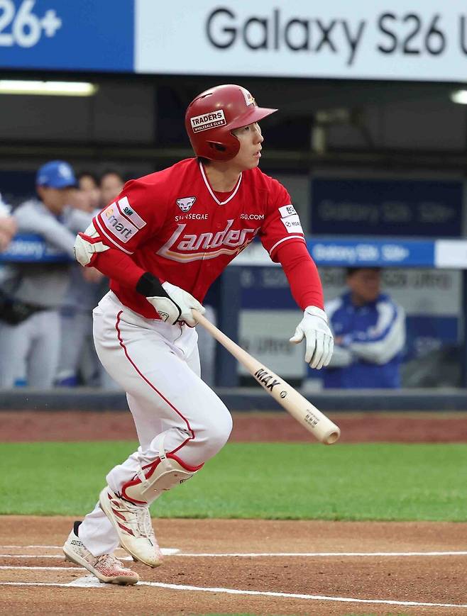 ▲ 홈런 포함 3안타 경기를 한 박성한 ⓒ연합뉴스