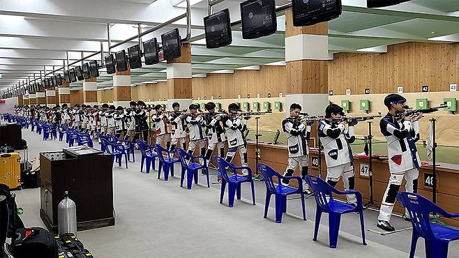 2026 아이치-나고야 아시안게임 선발전 남자공기소총 본선경기 모습. /사진=대한사격연맹 제공