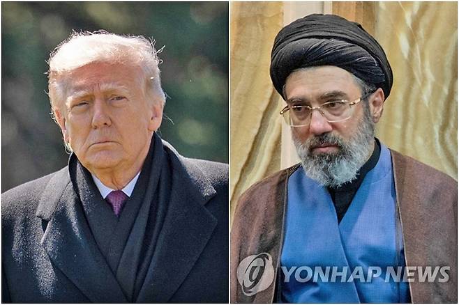 트럼프 미국 대통령(왼쪽)과 모즈타바 하메네이 이란 최고지도자. [연합뉴스]